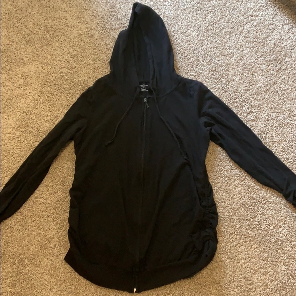 Size large black maternity zip up sweatshirt
